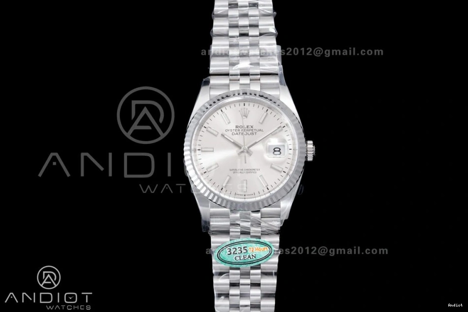 Edition 904L Jubilee SH3235 Silver Best Bracelet Steel DateJust 36 Clean 1:1 on 126234 Stick Dial 0127